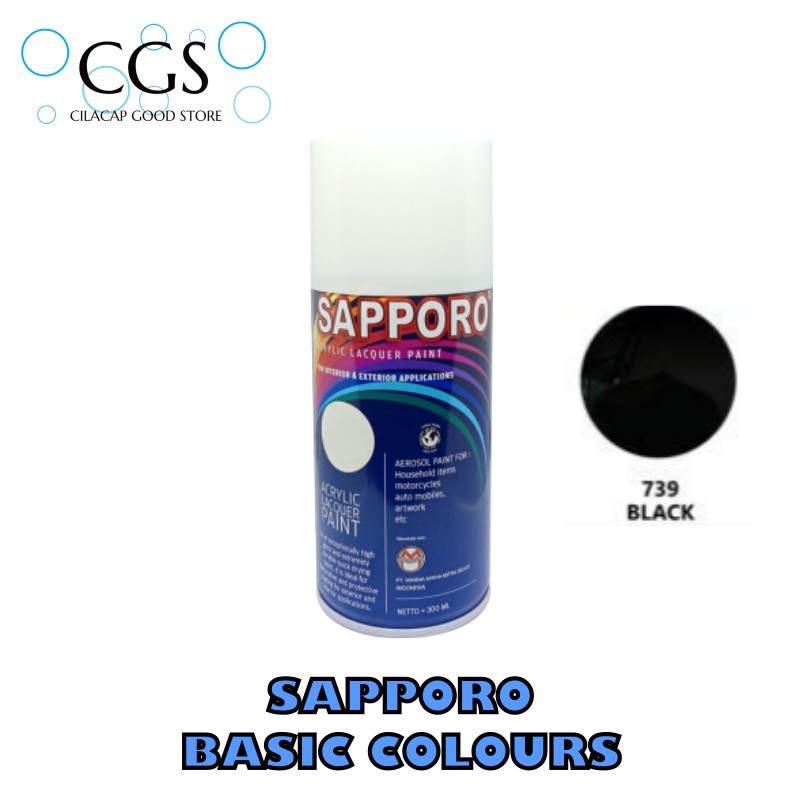 Sapporo BLACK 739 - sapporo hitam glossy - sapporo hitam mengkilap - pilok sapporo hitam - pilok sap