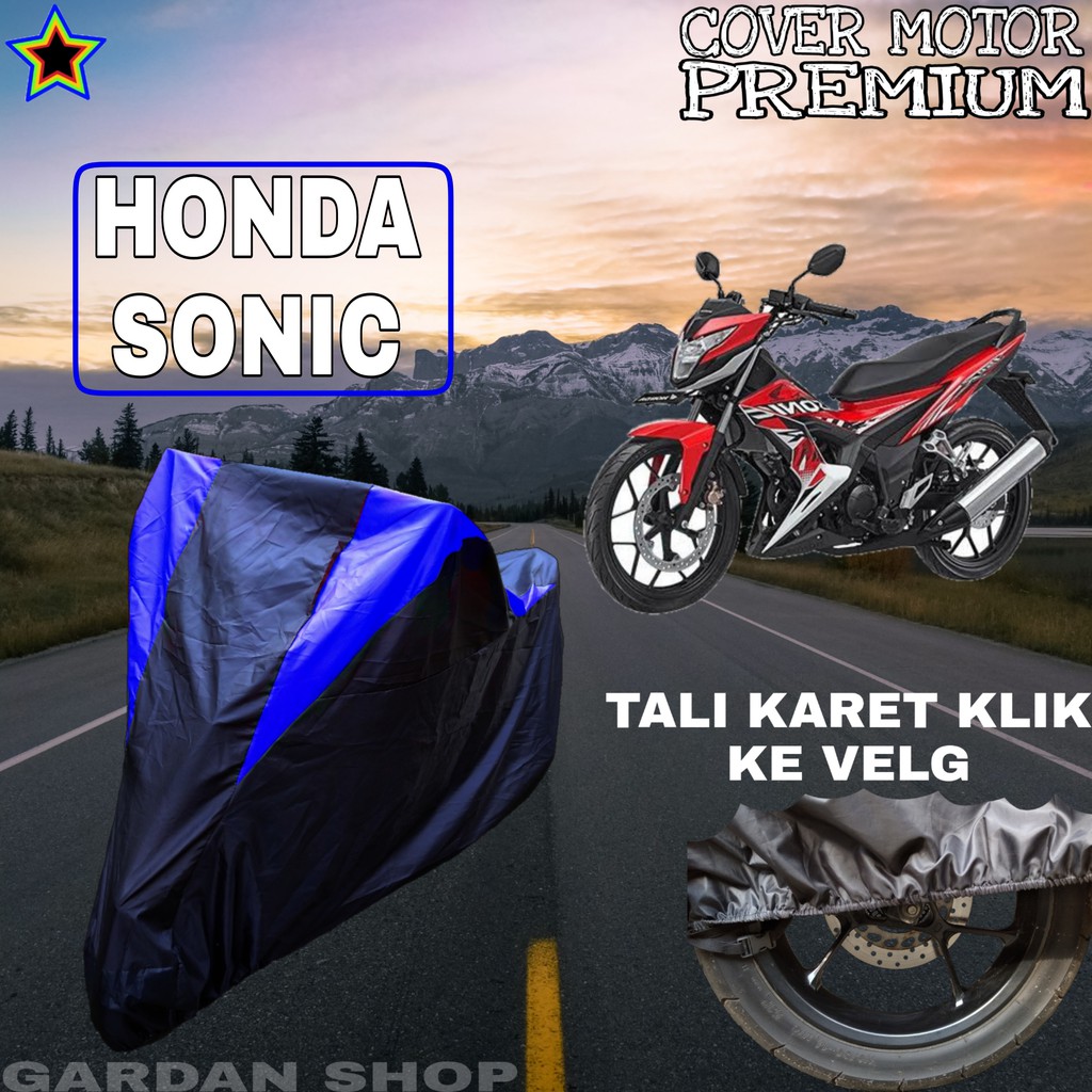 Sarung Motor HONDA SONIC Hitam BIRU Body Cover Honda PREMIUM