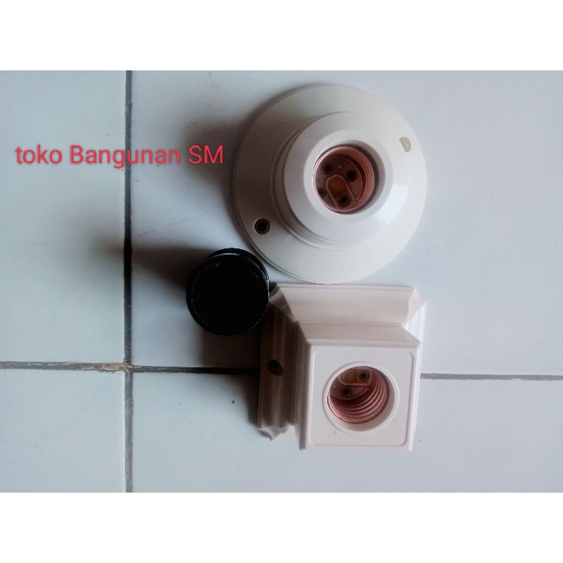 Fitting lampu (Bulat / Kotak ) Broco / Fitting plapon Rumah