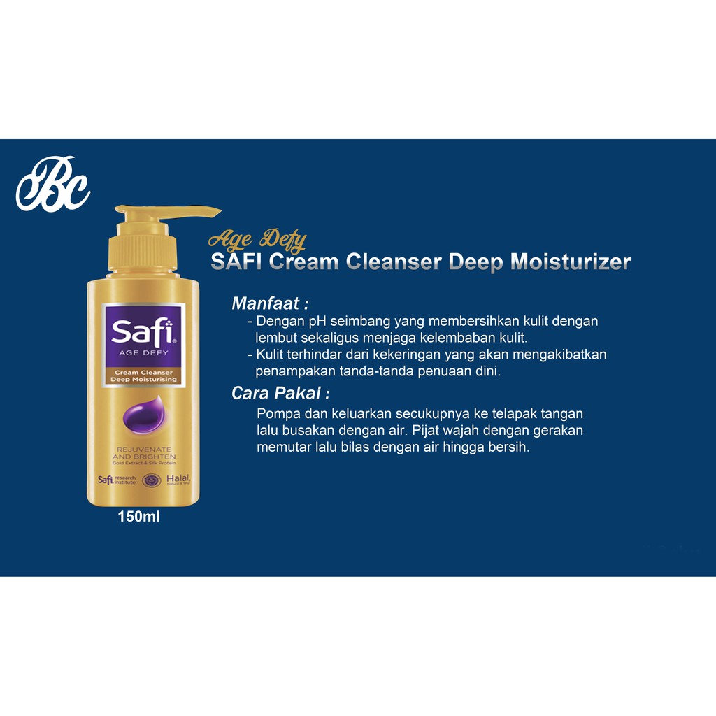 safi cream cleanser deep moisturizer