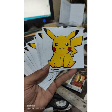 sriker cutting pokemon pikachu stiker motor