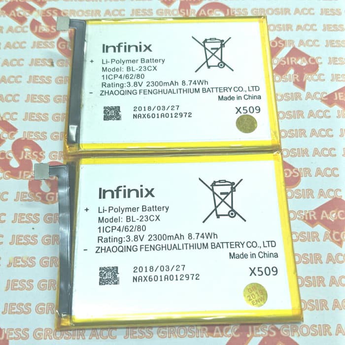 Baterai Battery Original INFINIX Zero 2 , X509 , BL-23CX , BL23CX