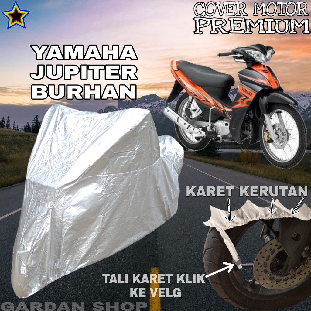 Sarung Motor YAMAHA JUPITER BURHAN SILVER POLOS Body Cover Jupiter PREMIUM