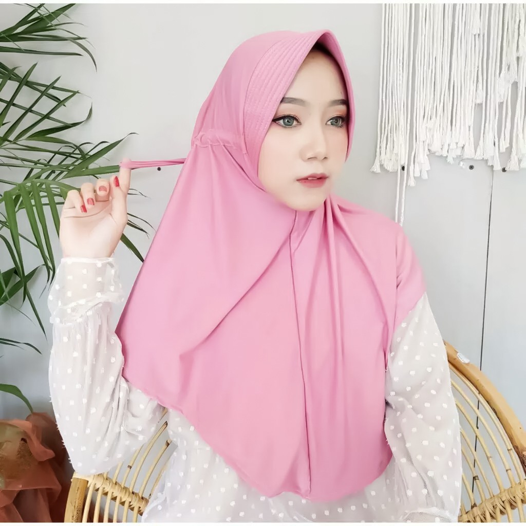 Jilbab Instan Jersey / Jilbab Serut Jersey Adiba / Grosir Kerudung Murah-4