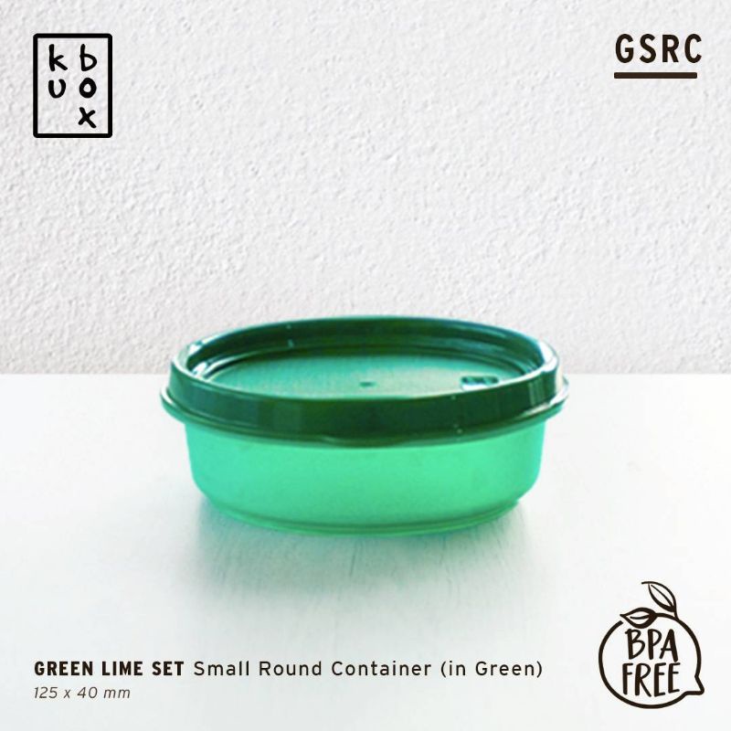 Kubox — Beauty Circle Green / Tempat sambal / wadah kecil ada tutupnya