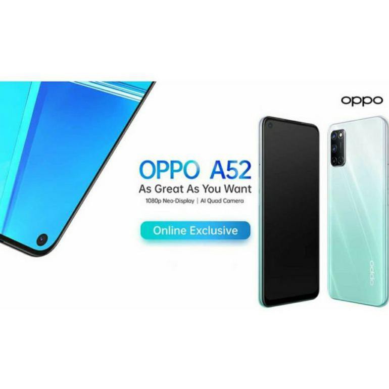 ✨ BISA COD✨ OPPO A52 2020 Ram 6GB / 128GB 6 Gb 128 Gb Garansi Resmi 1 Tahun BERKUALITAS Kode 793