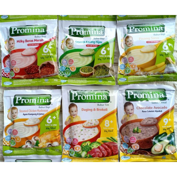Promina Bubur Tim Bayi Cereal Sachet 20gr 25gr Makanan mpasi Baby 6+ 8+ 9+ usia 6 8 9 bulan ke atas