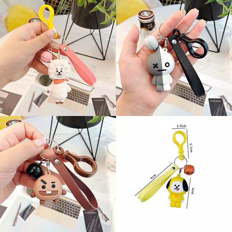 Gantungan kunci bts/ gantungan kunci terlaris tata koya mang rj shooky cooky chimmy van