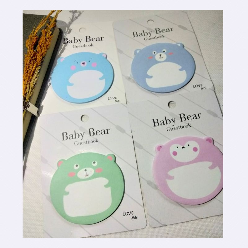 

Memo Sticky Notes Baby Bear Isi 25 lembar