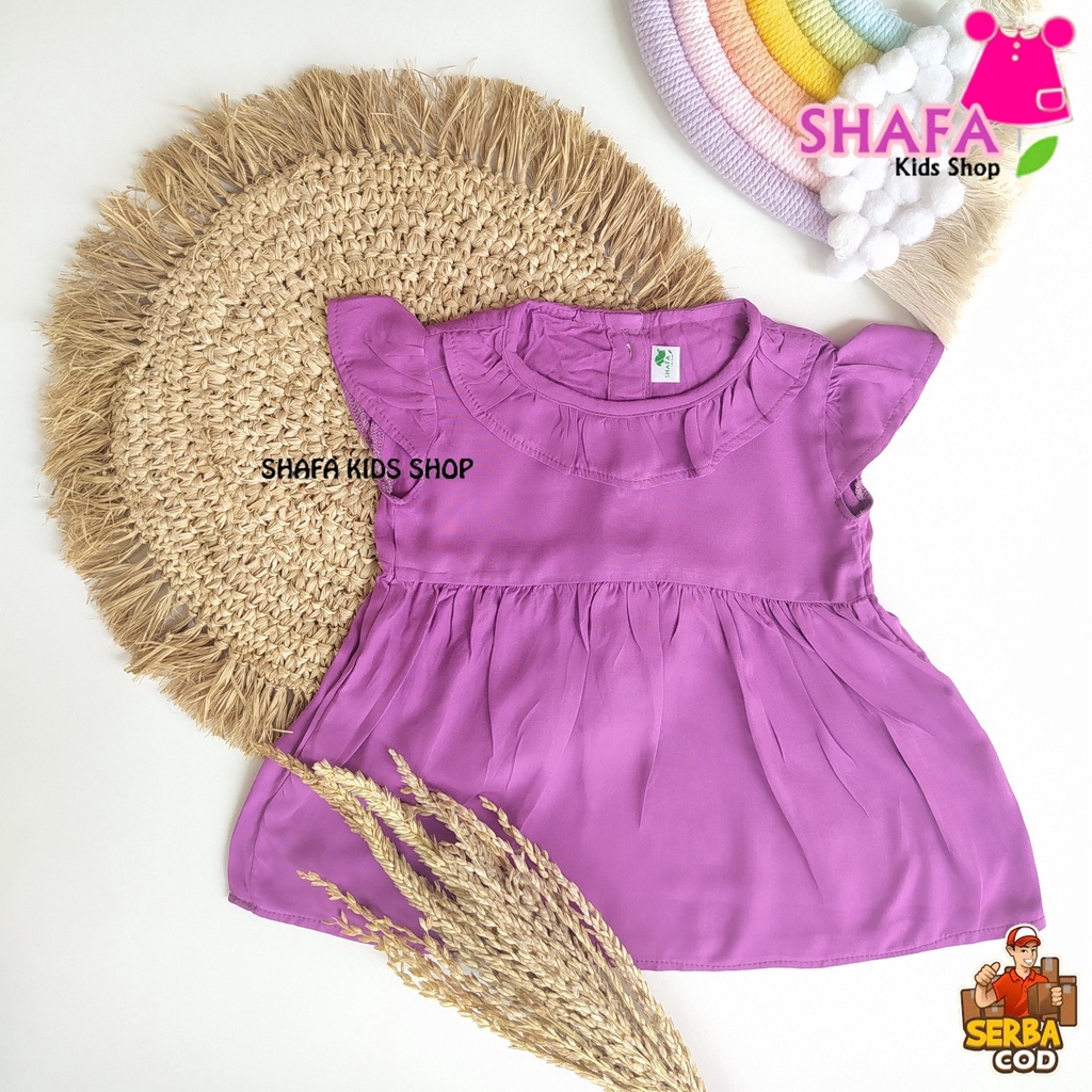 DRESS ANAK BAYI PEREMPUAN USIA 3 BULAN - 18 BULAN / BAJU PAKAIAN ANAK BAYI PEREMPUAN / NEWBORN / RAYON VISCOSE-XS0027