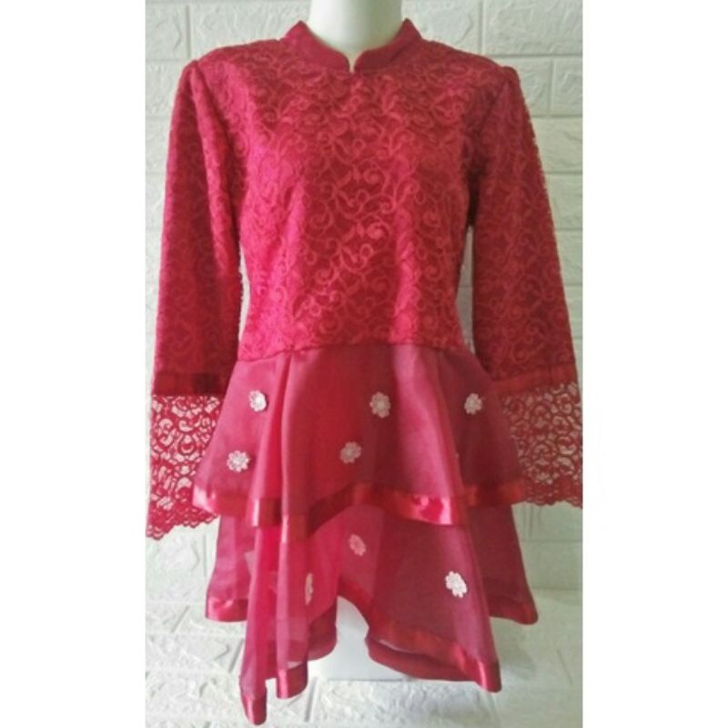 ATASAN KEBAYA BRUKAT MODEL PEPLUM VARIASI