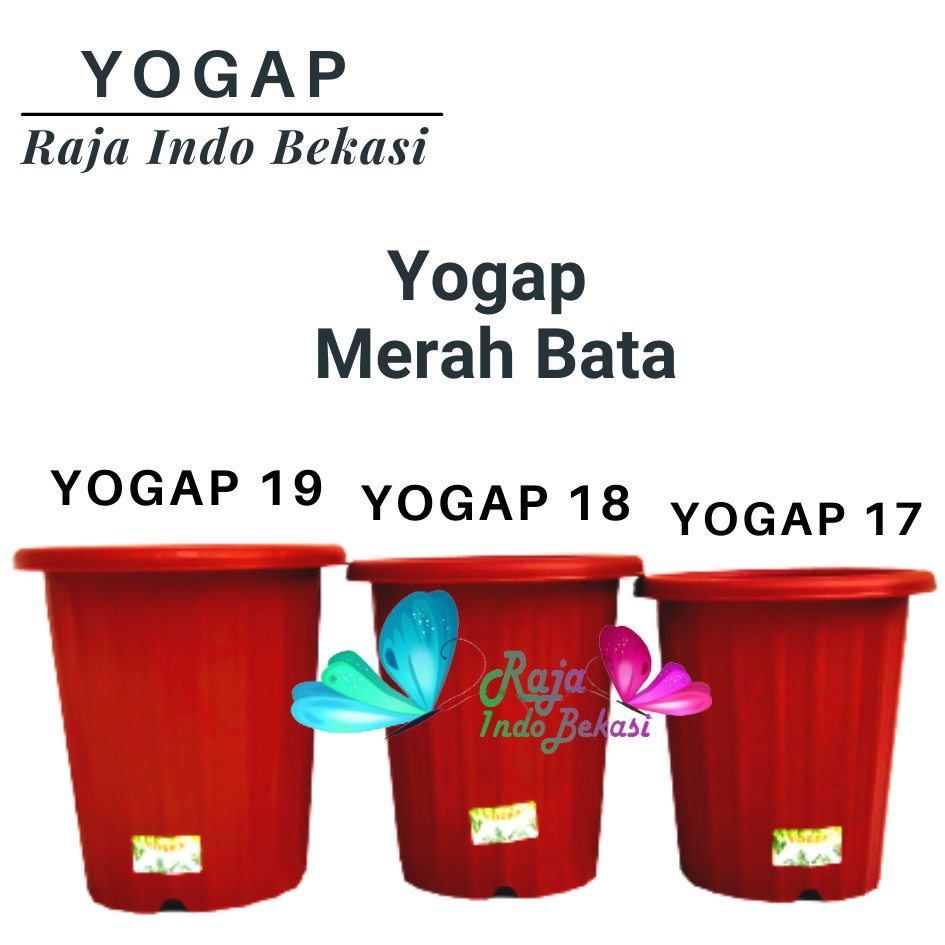 Pot Yogap Ypt 10 13 15 17 18 19 Putih Coklat Orange Merah Bata Bening Transparan Pot Yogap Besar