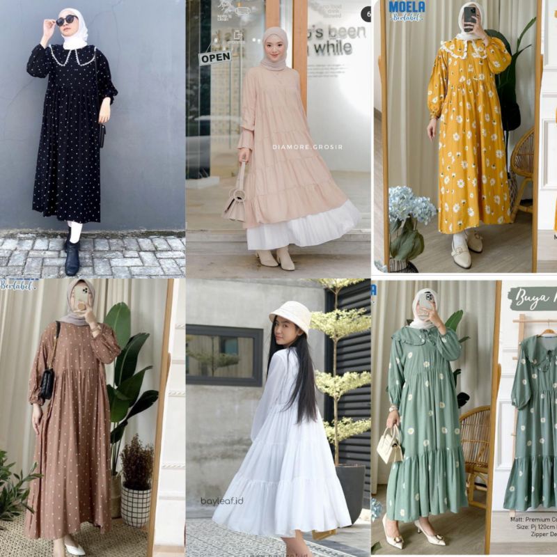 TUNIK BUNGA HITAM PUTIH ATASAN WANITA TERBARU RAYON OCLO.OFFICIAL BRUKAT LILAC PURPLE