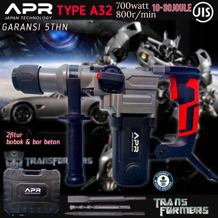 Mesin Bobok Beton aspal Hammer drill 30mm fullset by uchiha uc 04