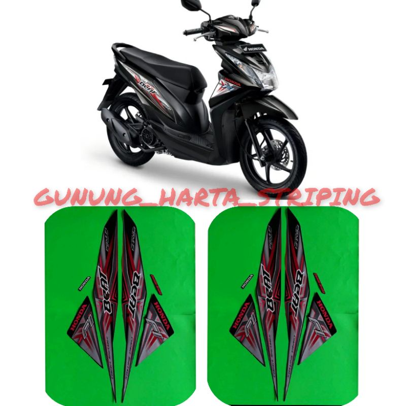 Stiker Striping Lis Les Body Motor Honda All New Beat eSP 2015 Full Set Motif Standar Original Warna