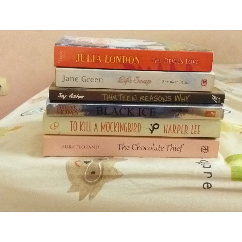 Preloved Novel Thirteen Reasons Why, Sherlock Holmes (BOOKED), To Kill a Mockingbird