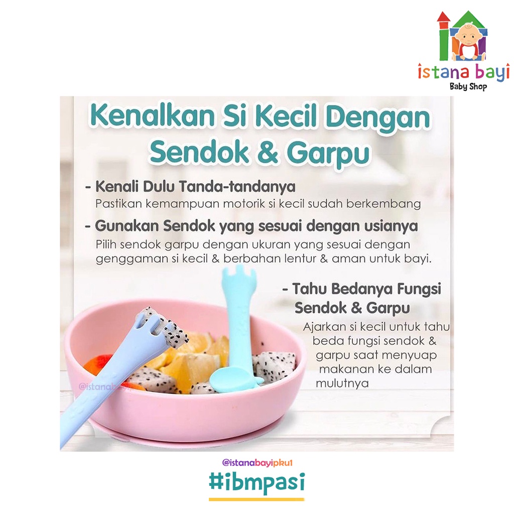 Carterlove Teether Spoon &amp; Fork 2in1 - Sendok Makan Bayi