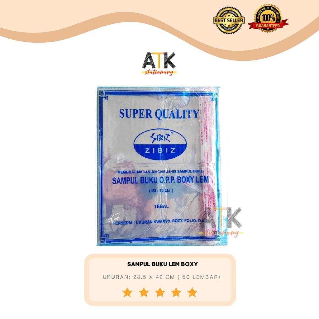 

Sampul Plastik Lem Buku Tulis Ukuran Boxy atk