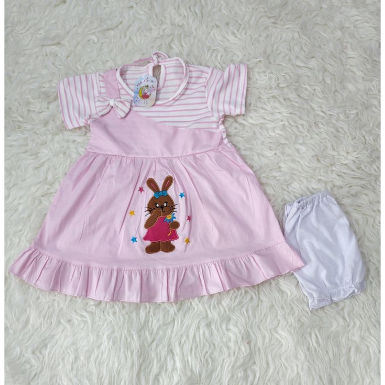 baju bayi perpuan dress rabit jdghs13