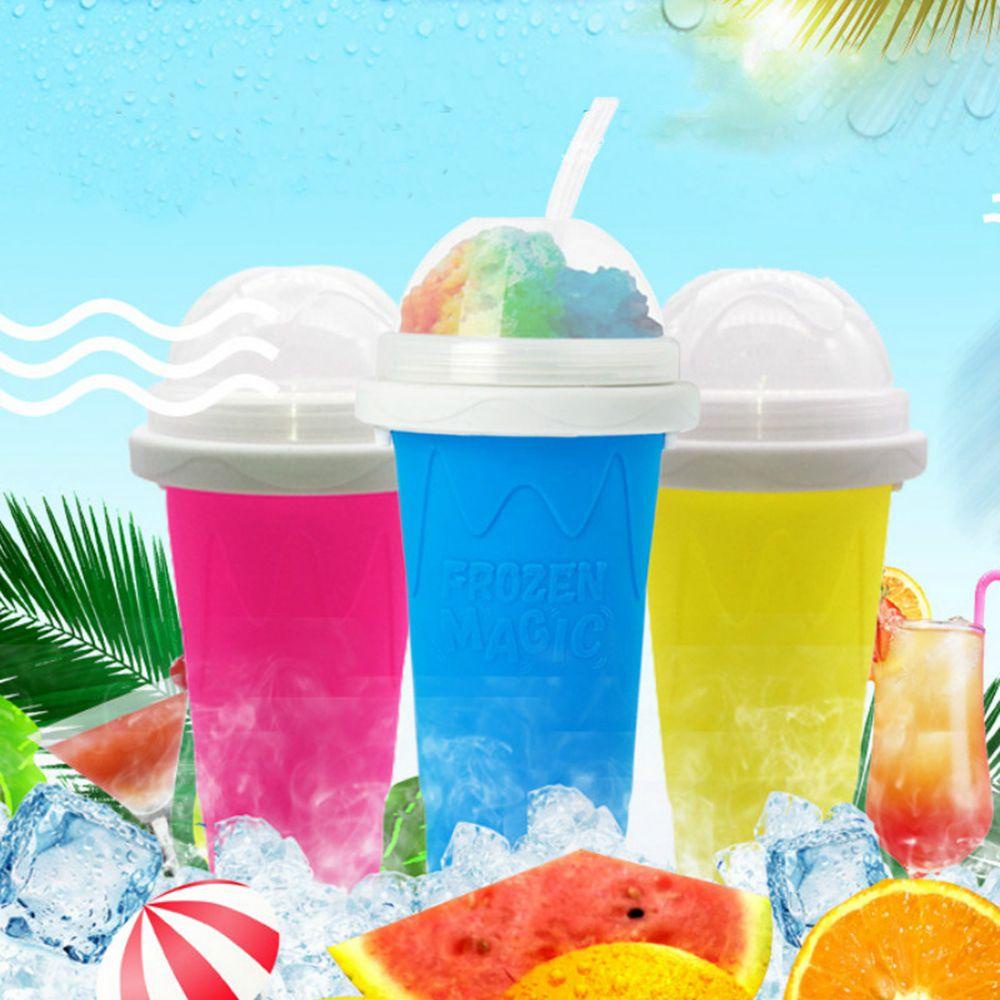 Lanfy Smoothie Cup Warna Warni Tahan Lama Ice Cream Quick-frozen Slush Homemade Cooling Cup