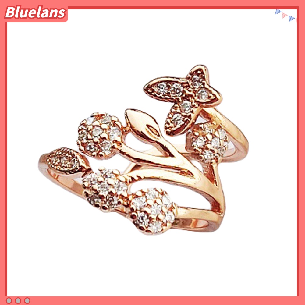 Cincin Desain Butterfly Warna Silver Untuk Wanita