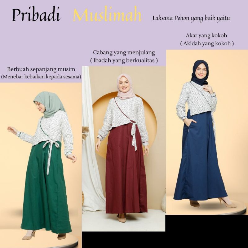 Gamis Rauna/Gamis Murah/Gamis Jumbo/Gamis Mewah/Gamis Modern