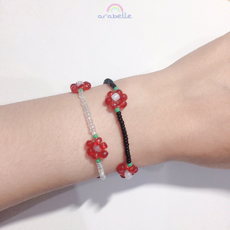 beads daisy bracelet / gelang manik-manik bunga / flower bracelet