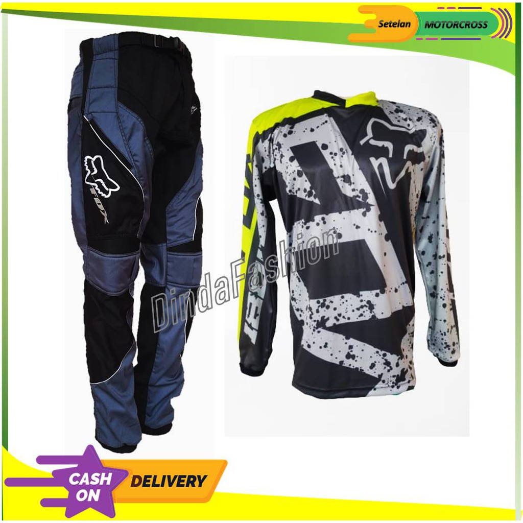 Jersey Trail FX 035 HIJAU PREMIUM jerset motorcross Pria Wanita hitam putih biru merah hijau baju se