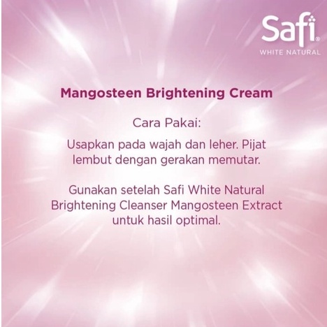 SAFI White Natural Bright Cream Mangosreen Extract 20 gr | 45 gr Perawatan Wajah