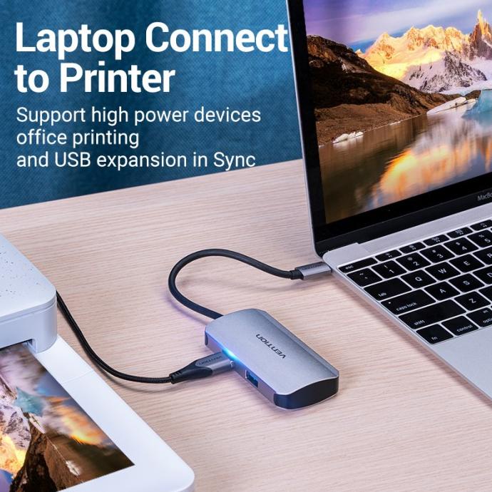 VENTION USB HUB TYPE-C TO TYPE A ADAPTER USB-C TO USB 3.0 WITH PD
