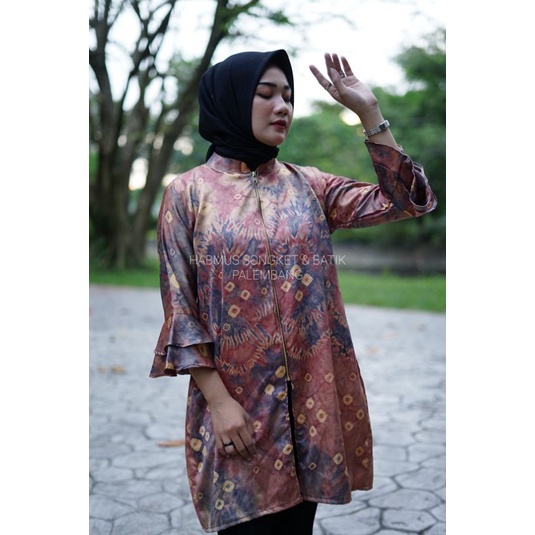 TUNIK JUMPUTAN PALEMBANG ASLI SUTRA VALVET SILK