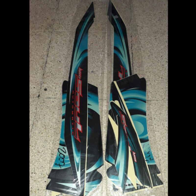 Striping Lis Stiker Standar Ori Yamaha Mio Soul 2007 Hitam tosca merah biru Silver Striping Lis Mio 