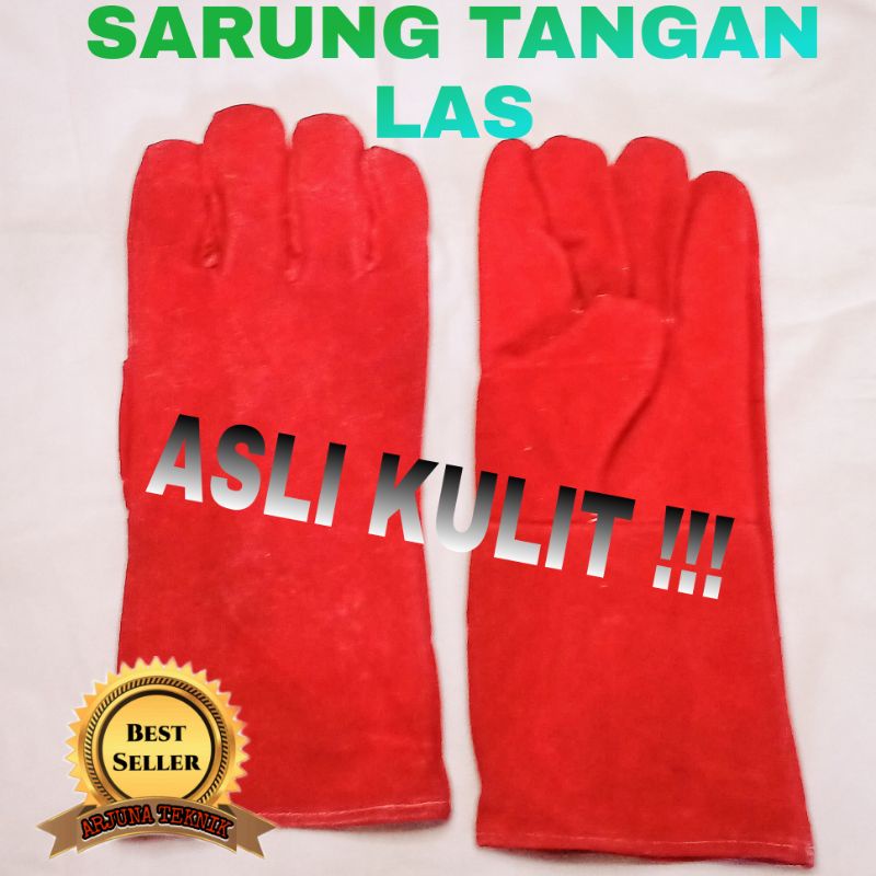 sarung tangan las-anti panas -kulit asli-tahan panas-las listrik.