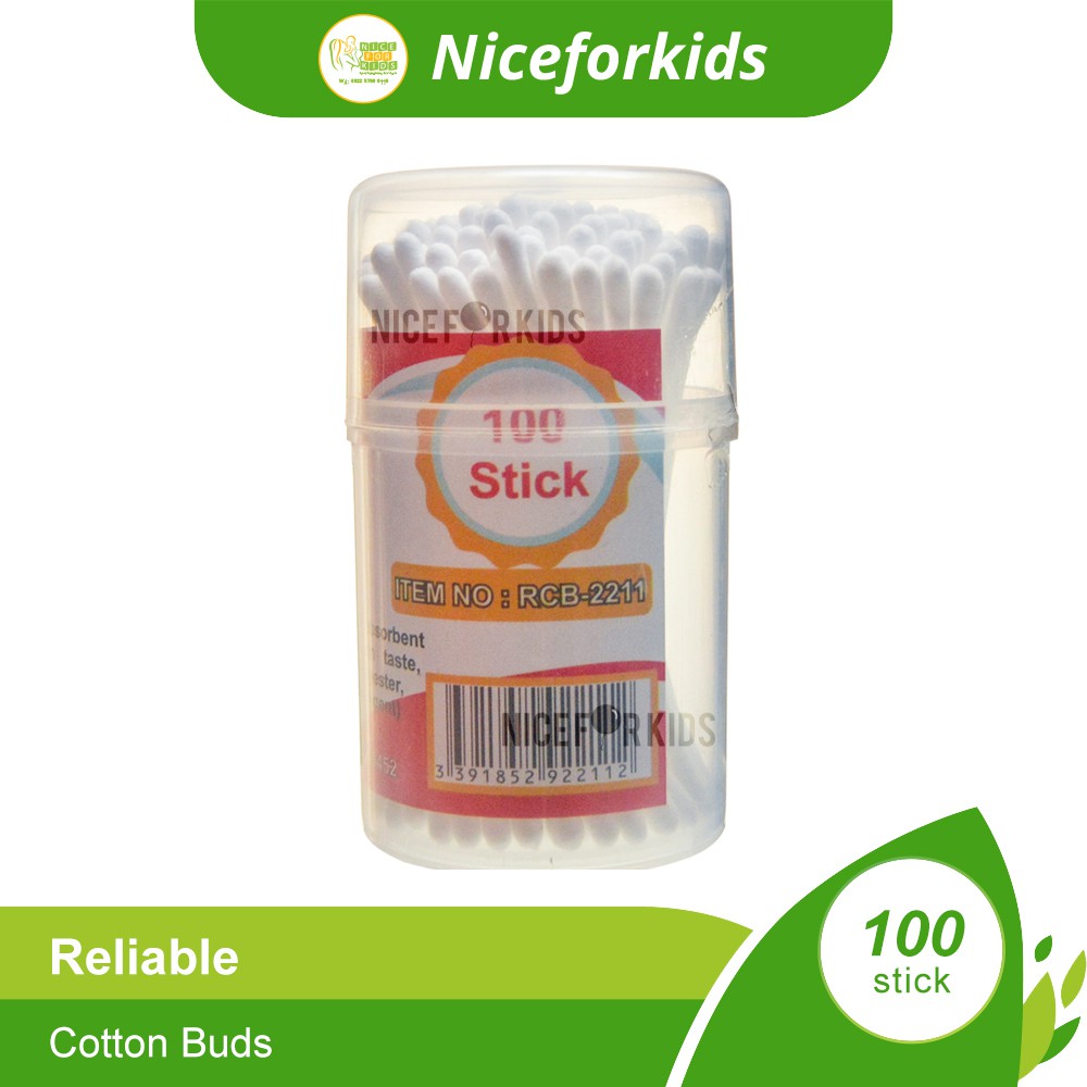 Reliable Baby Cotton Buds Korek Telinga Korek Kuping Kapas isi 100