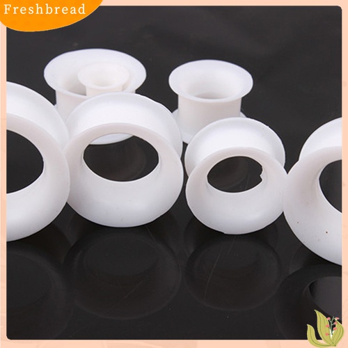 【Fresh】1Pair Silicone Flesh Tunnel Double Flared Saddle Ear Plug Gauge Unisex Piercing