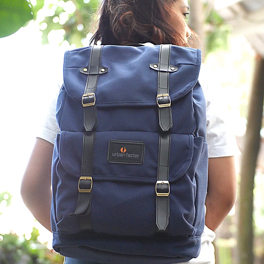 MIX UP NAVY |ManNeedMe x URBAN| Tas Ransel Pria Wanita Tas Backpack ORIGINAL