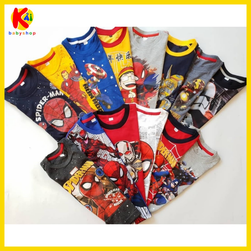 Kaos Original Marvel size 7-12 / Geser untuk motif lain