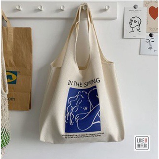 TOTEBAG 3.0 BESAR CANVAS ORIGINAL VINTAGE 8858 BIG CANVAS BAG TAS KANVAS-IN THE SPRING