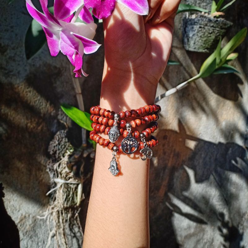 Gelang Kayu Yoga / Gelang Kayu / Gelang Khas Bali / Aksesoris Bali Murah