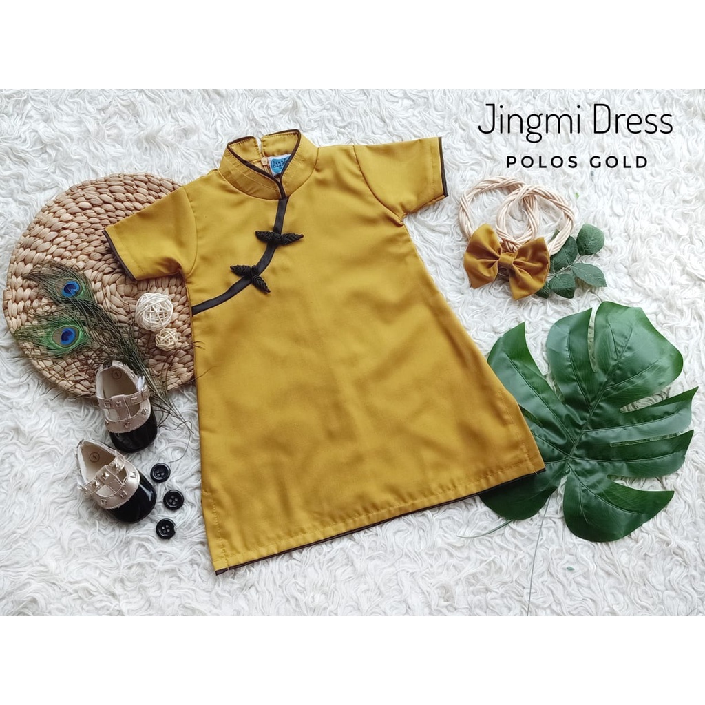 BAJUNIK JINGMI DRESS / DRESS NEWBORN/ BAJU ANAK PEREMPUAN/ DRESS ANAK/ BAJU MODERN/ BAJU PHOTOSHOOT 