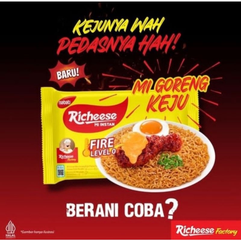 

Mie Richeese Factory 1 dus isi 40