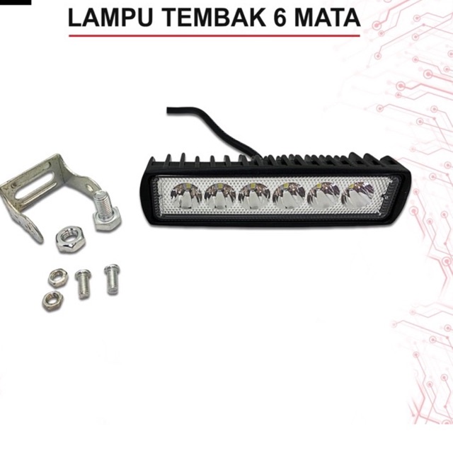 LAMPU TEMBAK SOROT 6 MATA LURUS TEBAL CWL Led 3030 led bar GRADE B