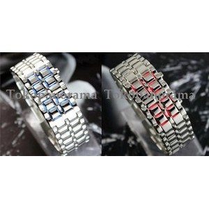new sale Jam LED Watch Iron Samurai Tokyoflash Tokyo Flash KW Silver Blue Red