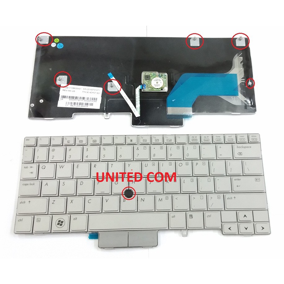 KEYBOARD LAPTOP HP ELITEBOOK 2740 2740p 2740v 2760 2760p V108630AS1