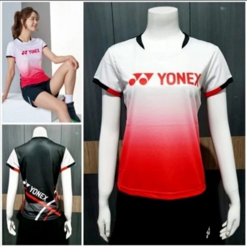MURAH COD Baju Kaos Cewek Wanita Jersey Badminton Bulutangkis Yonex Grade Original Import 21002B