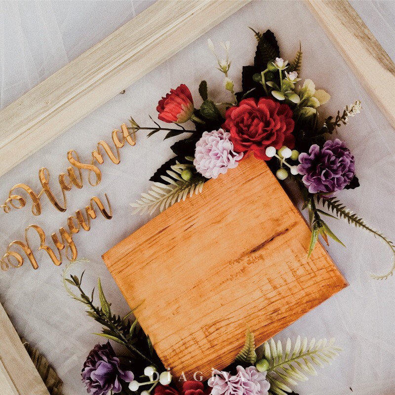 Kotak Kayu untuk hiasan mahar / bahan mahar & kerajinan / 'Urwah al Bariqi