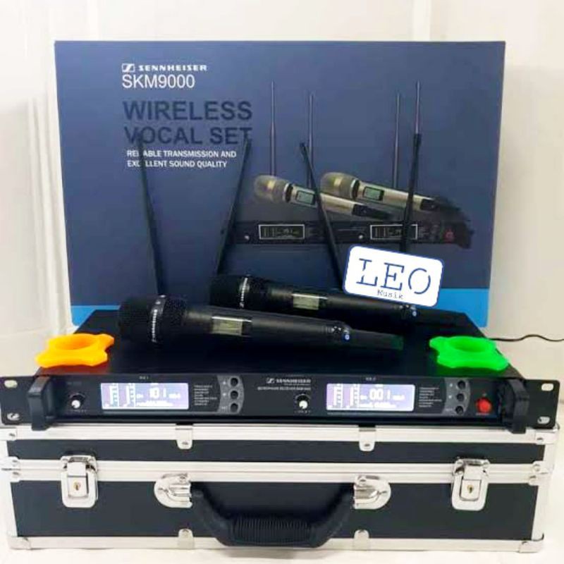 SENNHEISER MICROPHONE SKM 9000 SKM9000 WIRELESS 2 MIC + KOPER