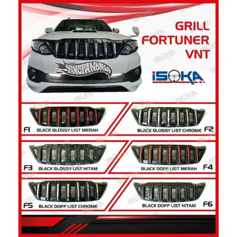 GRILL - TOYOTA FORTUNER 2012/2015 - APOLLO STYLE - ISOKA