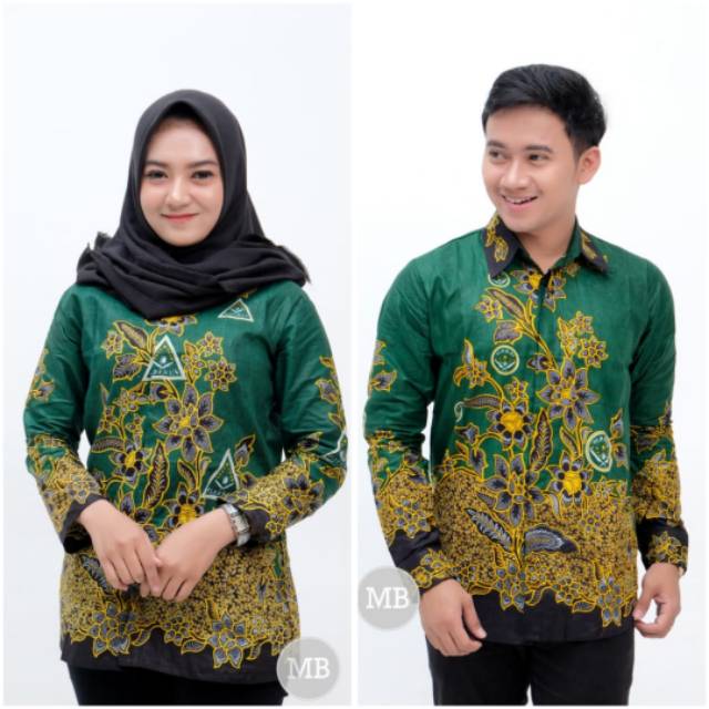 Batik Couple Ijun Batik Ipnu Ippnu Kemeja Pria Sogan Lawasan Manuk Kembar Katun Cap Solo Baru Shopee Indonesia