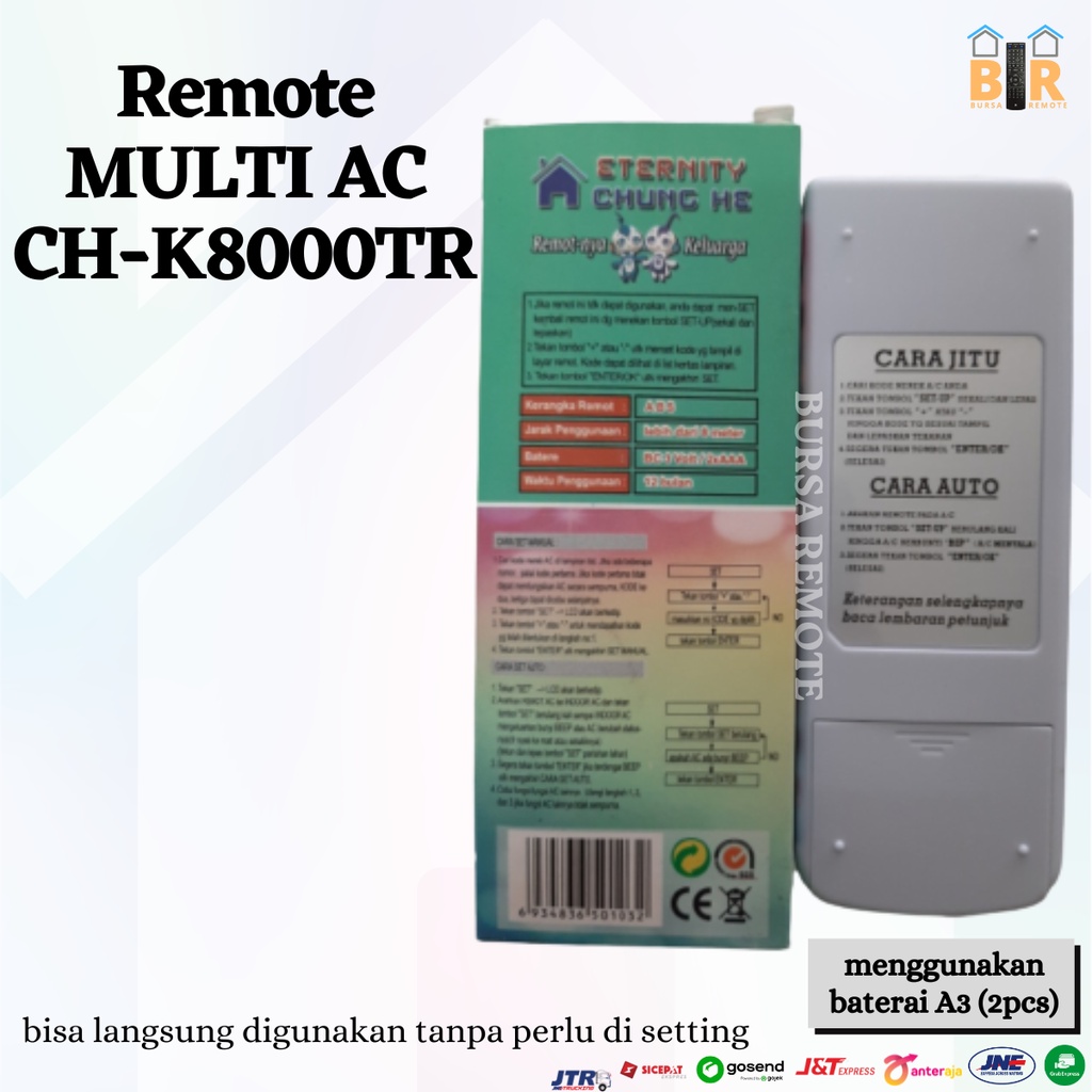 Remot / Remote MULTI AC Universal type CH 8000 / ecer dan grosir